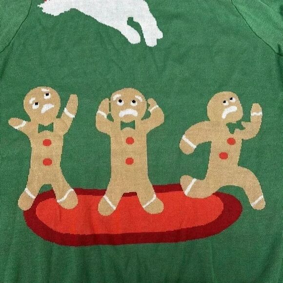 Tipsy Elves Ugly Christmas Sweater - Gingerbread Nightmare Sweater Sz L - Picture 4 of 8